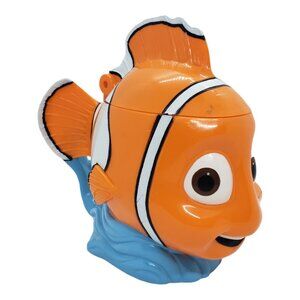 Disney on Ice Finding Nemo Cup Lidded Flip Top 3D Clown Fish Shape Mug Pixar